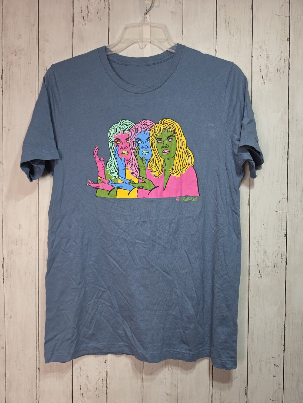 Trash By Cash Laura Palmer Twin Peaks Screenprinted Blue T-shirt Size Medium.